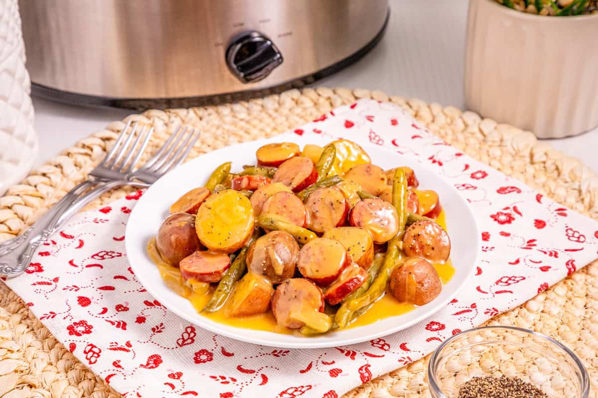 Viral Crock Pot Swamp Potatoes and Sausage